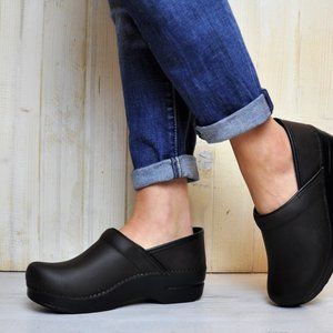 Dansko Black Clogs Size 38